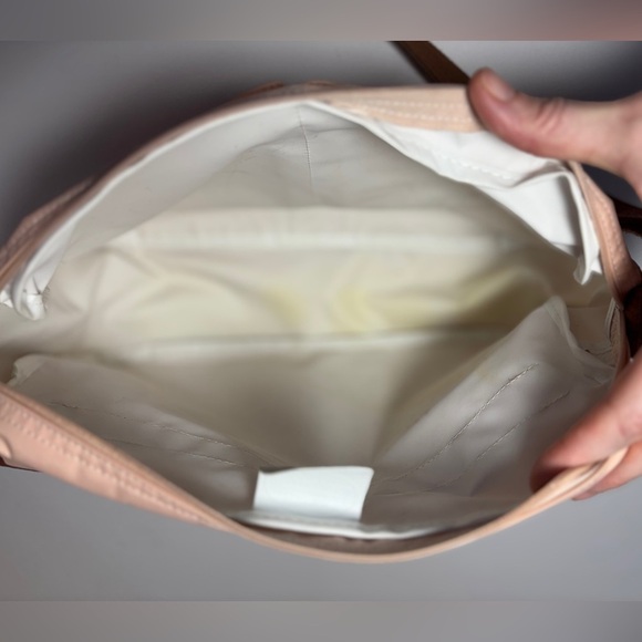 Longchamp Nylon Portfolio Salmon/Brown messenger adjustable Crossbody Bag - Picture 8 of 10